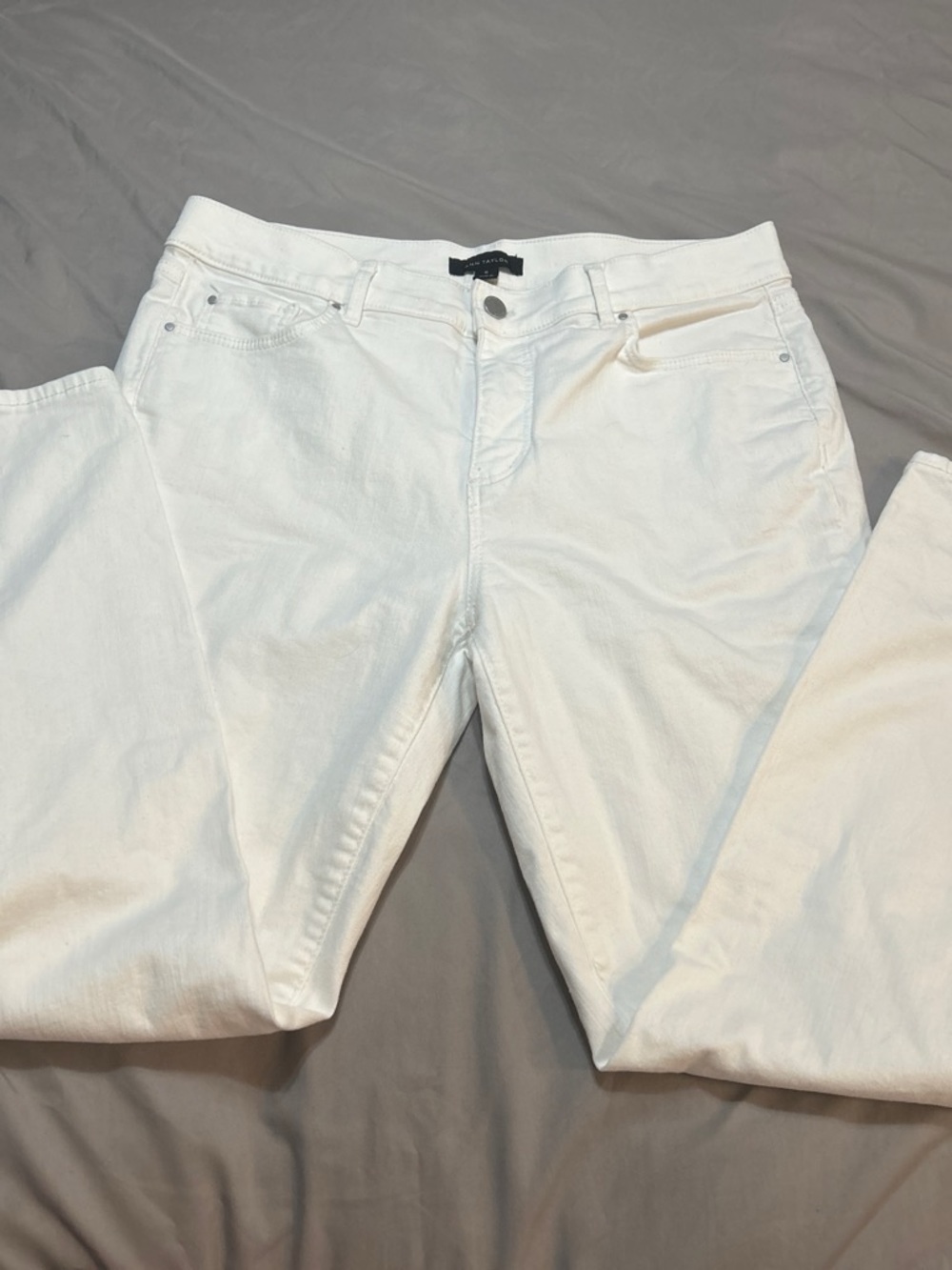 Ann Taylor Men's Slim Straight White Jeans